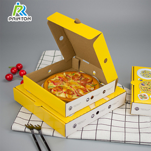 <span class=keywords><strong>8</strong></span> 10 12 14in Atacado Personalizado Ondulado 33x33mm Pizza Caixa Com Logotipo - Product Image 5
