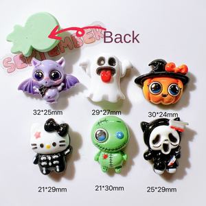 Nuovi disegni in resina sottile charm fai da <span class=keywords><strong>te</strong></span> accessori di Halloween all'ingrosso 3D Halloween Ghost Bat pukmkim cappello può aggiungere gancio - Product Image 2