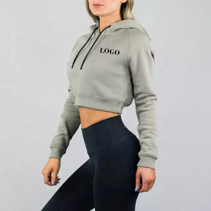 2022 sudaderas con capucha de talla grande con logotipo personalizado para mujer, Jersey largo de alta calidad, Top corto, dibujos animados bordados sostenibles - Product Image 5