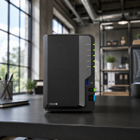    Serveur de stockage réseau NAS DS225+ Quad-Core 2 baies avec port USB pour la collaboration d'équipe, le cloud privé et la sauvegarde des fichiers