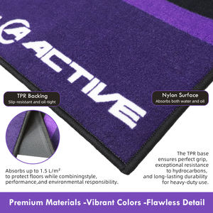 Tapis <span class=keywords><strong>de</strong></span> <span class=keywords><strong>moto</strong></span> avec logo personnalisé |   Construction durable en nylon/caoutchouc pour une utilisation en boutique, sur piste <span class=keywords><strong>de</strong></span> course et en présentoir <span class=keywords><strong>de</strong></span> vente au détail - Product Image 2