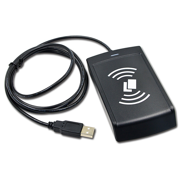 Contactless NFC Card Reader 13.56MHz RFID USB ISO 14443A/B Protocol Smart Cards Interface 1-4cm Reading Distance Plastic