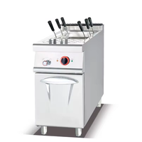 Cuiseur à pâtes électrique professionnel sur pied avec armoire de rangement, équipement de cuisson électrique pour cuisine de restaurant