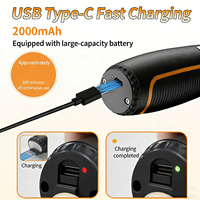 Tournevis électrique et manuel, 2000 mAh, rechargeable par USB, mini, 3,7 V, sans fil, moteur sans balais, couple maximal de 5 Nm, 280 tr/min
