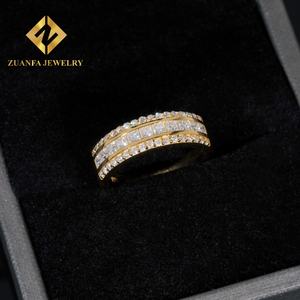 Anillo Zuanfa Estilo Hip Hop para Hombre, Plata de Ley 925, Anillo con Incrustaciones de Moissanita VVS, Chapado en Oro de 18K, Anillo de Moissanita Personalizado - Product Image 5