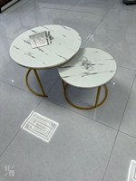 Table basse de salon de style moderne, table haute simple pour hôtel, maison de location, en métal ventilé, minimaliste avec espace de rangement