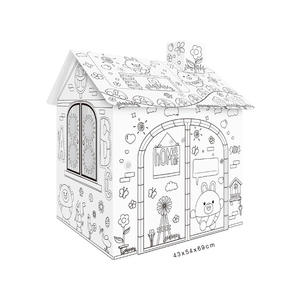 नई 2025 हॉट सेलिंग शैक्षिक रंग ड्राइंग बच्चों को बड़े घर कार्डबोर्ड पहेली खिलौना - Product Image 3