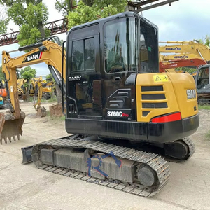 Mini-excavatrice Sany 60 d'occasion de qualité supérieure, 6 tonnes, de type chenillé, avec moteur, boîte de vitesses, pompe, moteur et roulements, à vendre - Product Image 3