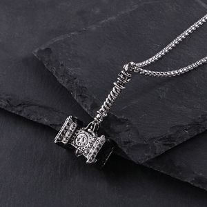 Moda Seta Colar de Ponta de Seta de Ponta de lança de Poder Martelo Colar 18k Banhado A Ouro Do Vintage Colar de Pingente para Homens - Product Image 5