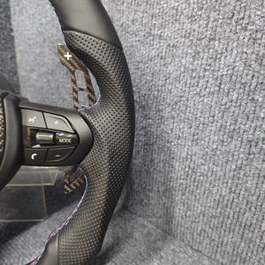 Volante de Cuero para <span class=keywords><strong>BMW</strong></span> Serie M, Volante Deportivo para Automóviles F30 F10 F15 F36 F20 F22 F25 F32 M3 M4 <span class=keywords><strong>M5</strong></span> X5 E46 <span class=keywords><strong>E60</strong></span> E70 E90 E91 E92 - Product Image 3