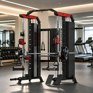 Multi-Functional Commercial Smith Machine Cable <b>Rack</b> Cable Crossover Exercise Stainless Steel HANDSOM HS-6820 140kg <b>Weight</b> Stack - Product Image 3