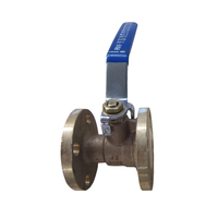 Vanne à boisseau sphérique en bronze à bride classe 150 pour applications marines avec certification ABS classe NK Rina Bureau Veritas CCS Korean Register Of Shipping