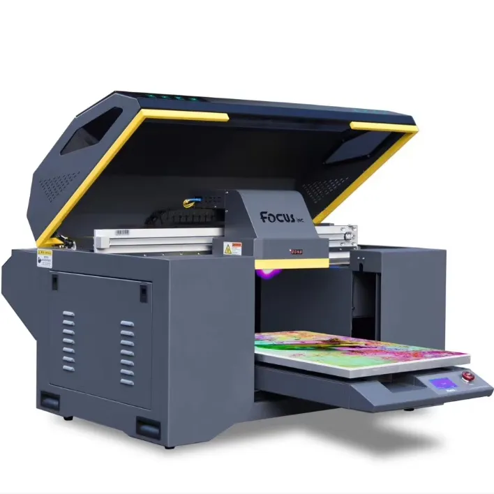 Focusinc A2 size 4060 UV printer i3200/xp600/TX800 solution for phone case Card bottle packages printing machine