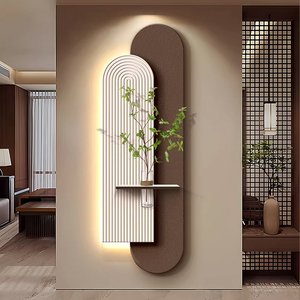 Quadro Decorativo Moderno di Lusso con Piante Idroponiche in Arenaria, Illuminazione LED per Ingresso, Casa e Hotel - Product Image 5