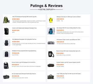Sac à dos pliable en PVC imperméable 20-50L portable pour la randonnée, le cyclisme, les voyages, le kayak, le camping, l'escalade, la pêche, l'usage quotidien - Product Image 6