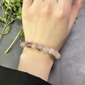Bracelet en pierre naturelle avec perles de verre colorées, aide à la relaxation, design personnalisé fiable, soutien à la réduction de prix par volume - Product Image 1