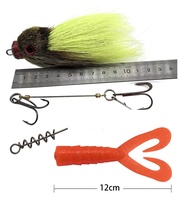 Leurre de pêche artificiel dur multi-articulé de 18 cm/37 g, leurre de pêche à la souris avec hameçons en acier inoxydable, pêche au black-bass