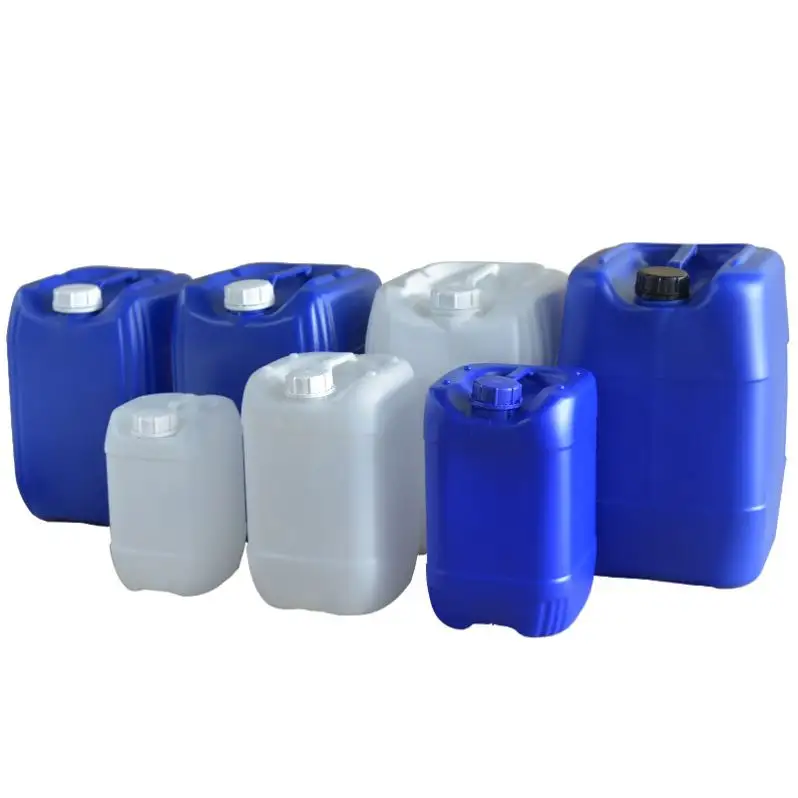 Barril de plástico cuadrado para productos químicos, tambores de calidad alimentaria, color azul y blanco, precio barato, 5-30L