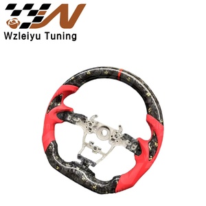 Volante Deportivo de Fibra de Carbono con Lámina de Oro Forjado, Adorno de Cuchilla y Cuernos de Diablo, Mejora Interior Deportiva Compatible con <span class=keywords><strong>Chevrolet</strong></span> Corvette C8 - Product Image 3