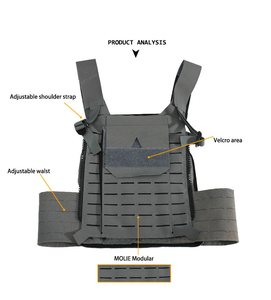 Chaleco Táctico Portaplacas de Cordura Transpirable para Corte Láser, Equipo de Protección Personal para Entrenamiento al Aire Libre - Product Image 5
