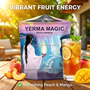 Extracto de Yerba Mate en Polvo Certificado por GMP, Bajo en Azúcar, <span class=keywords><strong>Sin</strong></span> Gluten, Apto para Veganos, Apoyo Intestinal, Potenciador de Energía para Minoristas de Productos Saludables - Product Image 1