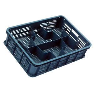 ตะกร้าพลาสติกตาข่าย <span class=keywords><strong>6</strong></span> ช่อง HAOSEN |   สามารถวางซ้อนกันและซ้อนในกันได้ |   โครงสร้าง ABS/PP ทนทาน |   อ่างล้างจานเชิงพาณิชย์สำหรับครัวบาร์ - Product Image 1