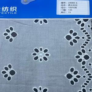 Modern 100% <strong>Cotton</strong> Embroidered Fabric Custom Design High Quality White Eyelet for Women's Girls' Weddings <strong>Wear</strong> Organic Woven - Product Image 2