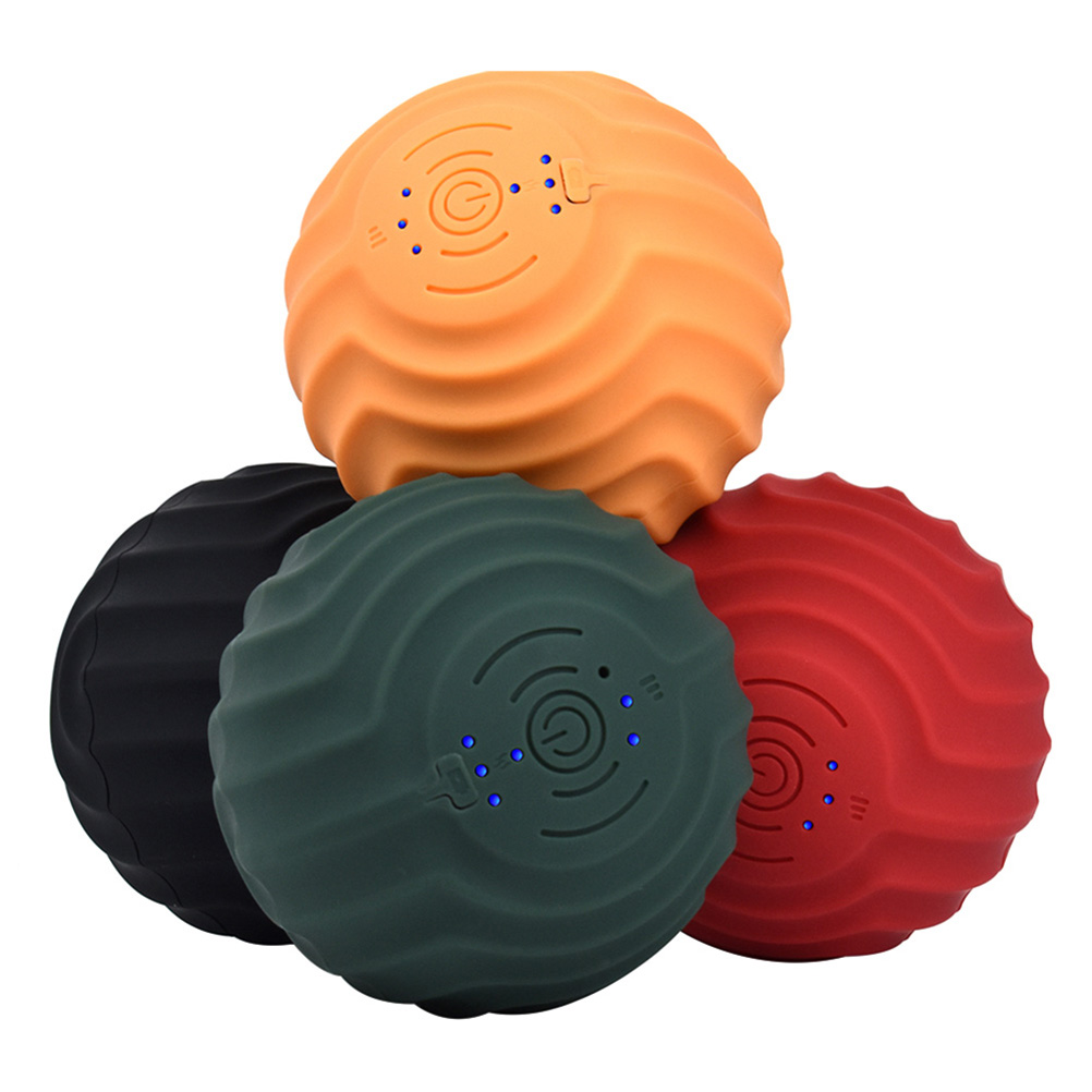 Bola de masaje vibratoria para yoga, rodillo masajeador de vibración profunda, pelota de masaje de rehabilitación deportiva, nueva