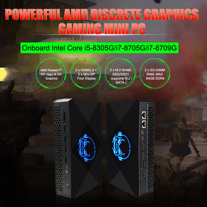 全新迷你游戏电脑英特尔酷睿I7-8709G 4核DDR4全铜涡轮风扇，用于平面设计和游戏 - Product Image 4