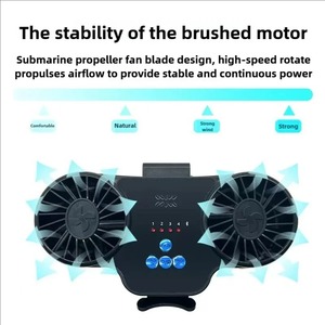 พัดลมพกพาแบบแขวนเอวขนาด 8000mAh สำหรับฤดูร้อน พร้อมลำโพงบลูทูธ พัดลมไฟฟ้าแบบสวมใส่ได้ เครื่องปรับอากาศแบบมือถือ ชาร์จผ่าน USB - Product Image 3