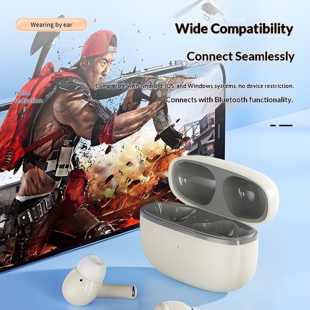 Wireless for 5.4 Semi-in-ear TWS Earbuds High-quality Sound Gaming Sports Voice Control Life Waterproof Mens Womens Earphones