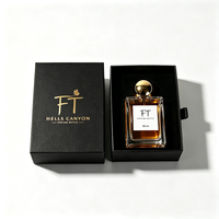 En promotion : flacon en verre vide de 50 ml, rectangulaire, anti-fuite, pour parfum, avec bouchon noir et logo personnalisé