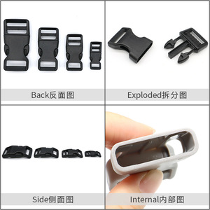 Hebilla de Plástico para Mascotas, 10MM 16MM 20MM 25MM, Ajustable y Resistente al Desgaste, para Correa, Collar y Arnés de Seguridad - Product Image 2