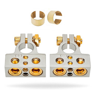 1 paire de connecteurs de bornes de batterie de voiture, calibre 0/4/8/10 AWG, positifs et négatifs, pour voiture, <span class=keywords><strong>camping</strong></span>-<span class=keywords><strong>car</strong></span>, bateau, marine - Product Image 3