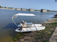 Kayak gonflable personnalisé épaissi en PVC de 3.2m et bateau à double coque Plate-forme de pêche gonflable de loisirs Installations d'amusement aquatique