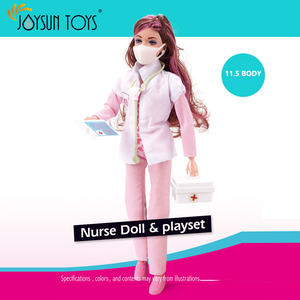 Ensemble de jeu d'infirmière en plastique solide pour filles, ensemble de poupée de bébé à <span class=keywords><strong>corps</strong></span> <span class=keywords><strong>dur</strong></span>, poupée à la mode - Product Image 3