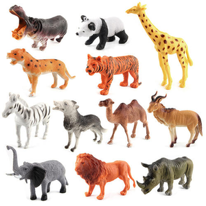 Personnalisés 12 pièces animaux de haute qualité PCV figurines d'<span class=keywords><strong>action</strong></span> en plastique ininterrompues jouets sûrs pour les enfants - Product Image 1