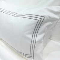 Draps en percale de satin 100% coton 400 fils pour la literie à domicile et les linge d'hôtel