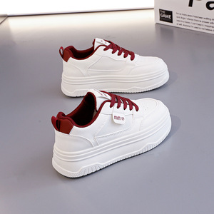 Zapatillas Deportivas de Plataforma para Mujer, con Cordones, en Degradado de Blanco y Negro, Parte Superior de Malla Transpirable, Entresuela de EVA para Aumentar la Altura, Suela de Goma - Product Image 6