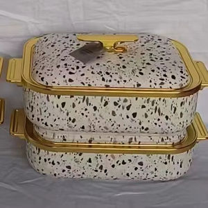 Plat de service isotherme carré 4L, design architectural, pour économiser de l'espace - Product Image 1