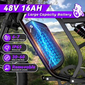 จักรยานเสือภูเขาไฟฟ้า 48v 16ah/20AH กำลังสูง ยางใหญ่ 20 นิ้ว สำหรับผู้ใหญ่ รุ่น SU8 ขายส่ง - Product Image 4