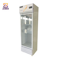 Réfrigérateur vertical de boisson de vitrine de refroidisseur vertical de porte en verre de vente chaude
