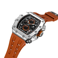 Auf Lager Luxuriöse Automatische Quarz-Chronograph-Uhr Japan-Uhrwerk 5 BAR Silikonarmband Modisch für Geschäftsmänner