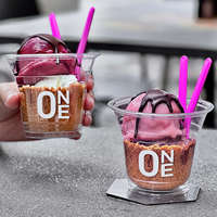 Gobelets à gelato virals - Bols à crème glacée jetables en PET transparent pour coupes et cornets (personnalisables)