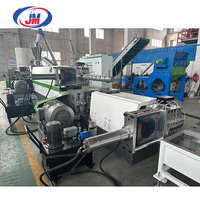 Machine de granulation par extrusion à vis simple pour le recyclage des plastiques rigides en flocons, capacité de 100-500 kg/h, puissance de 75 kW