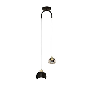 Lámpara Colgante Individual de Lujo Ligero, Dorada, de Hierro y Cristal, con LED, <span class=keywords><strong>para</strong></span> Dormitorio Principal, Mesita de Noche, Sala de Estar, <span class=keywords><strong>Comedor</strong></span> o Cafetería - Product Image 5