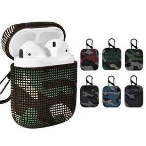 Airpod'lar için darbeye dayanıklı kalın silikon kulaklık çantası Airpods kulaklık kablosuz kulaklık TPU kapak kanca ile