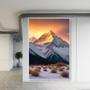 Pintura <span class=keywords><strong>de</strong></span> Paisaje Acuarela para el Hogar, <span class=keywords><strong>Montañas</strong></span> Doradas Brillantes, Arte Decorativo con el Sol para Salas <span class=keywords><strong>de</strong></span> Estar, Estudios y Dormitorios Modernos - Product Image 6