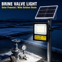 Lampu Sorot Reflektor Tenaga Surya LED 30-400w Tahan Air IP66 untuk Luar Ruangan dengan Sensor Gerak, ABS+Kaca, Sorotan Putih Hangat