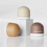 Choebe Nouveau Contenant Cosmétique de Luxe 60ml 2oz en PE, Flacon et Pot pour Soins de la Peau avec Couvercle Rond